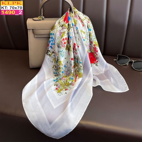 Khăn Phụ Kiện Lụa Vuông 70cm - Thế Giới Khăn Đẹp C1067_2