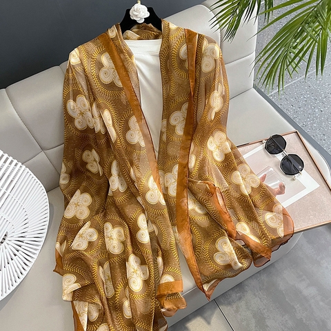 Khăn Lụa Tơ Tằm Thế Giới Khăn Đẹp cao cấp KLTT 18902