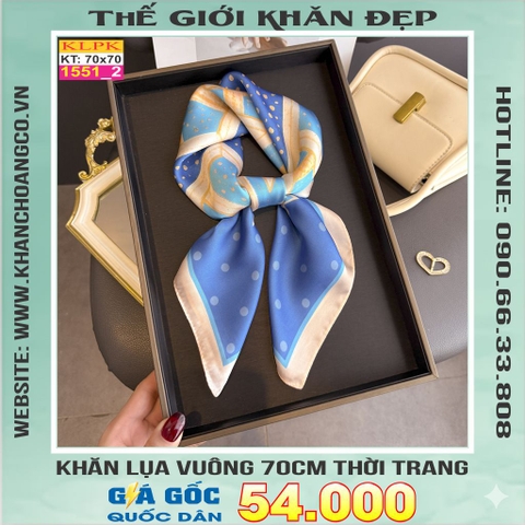 Khăn Phụ Kiện Lụa Vuông 70cm - Thế Giới Khăn Đẹp C1044_2