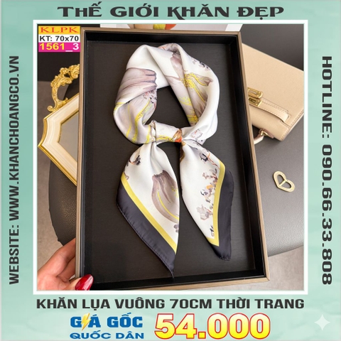 Khăn Phụ Kiện Lụa Vuông 70cm - Thế Giới Khăn Đẹp C1048_3