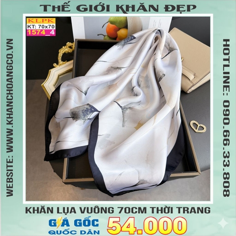 Khăn Phụ Kiện Lụa Vuông 70cm - Thế Giới Khăn Đẹp C1053_4