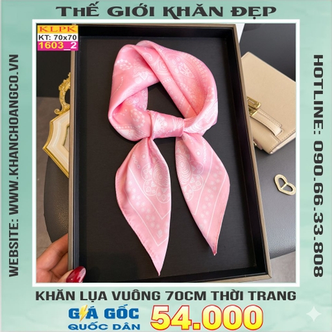 Khăn Phụ Kiện Lụa Vuông 70cm - Thế Giới Khăn Đẹp C1021_2