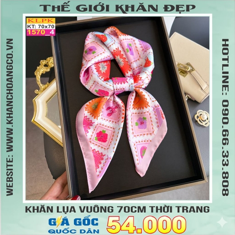 Khăn Phụ Kiện Lụa Vuông 70cm - Thế Giới Khăn Đẹp C1022_4