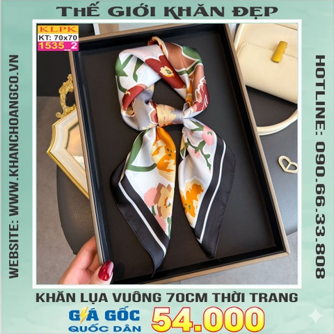 Khăn Phụ Kiện Lụa Vuông 70cm - Thế Giới Khăn Đẹp C1023_2