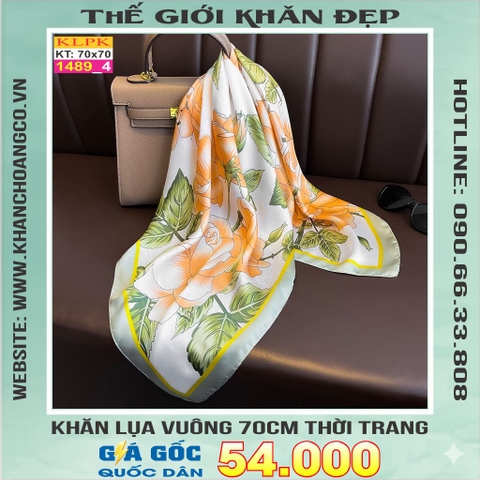 Khăn Phụ Kiện Lụa Vuông 70cm - Thế Giới Khăn Đẹp C1013_4