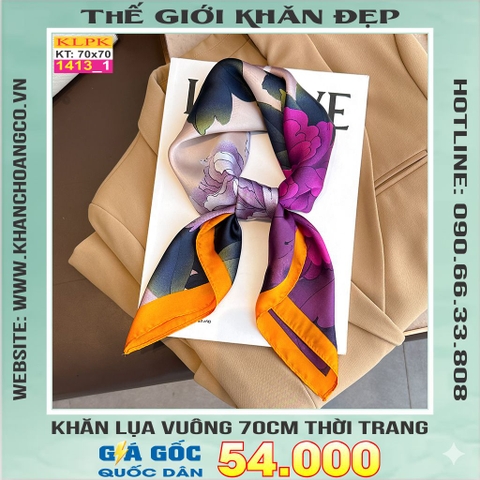 Khăn Phụ Kiện Lụa Vuông 70cm - Thế Giới Khăn Đẹp C1033_1