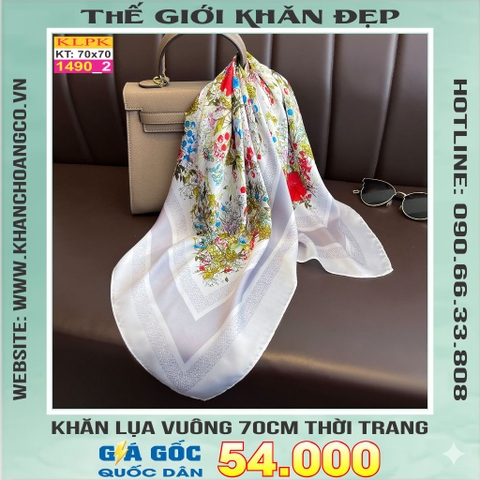 Khăn Phụ Kiện Lụa Vuông 70cm - Thế Giới Khăn Đẹp C1060_2