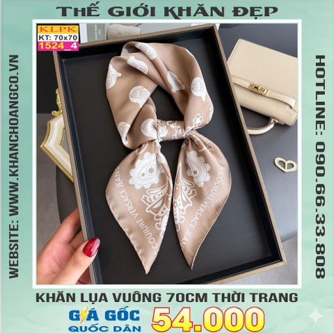 Khăn Phụ Kiện Lụa Vuông 70cm - Thế Giới Khăn Đẹp C1047_4