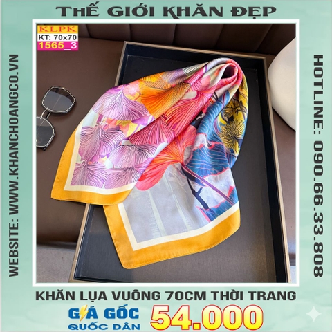 Khăn Phụ Kiện Lụa Vuông 70cm - Thế Giới Khăn Đẹp C1032_3