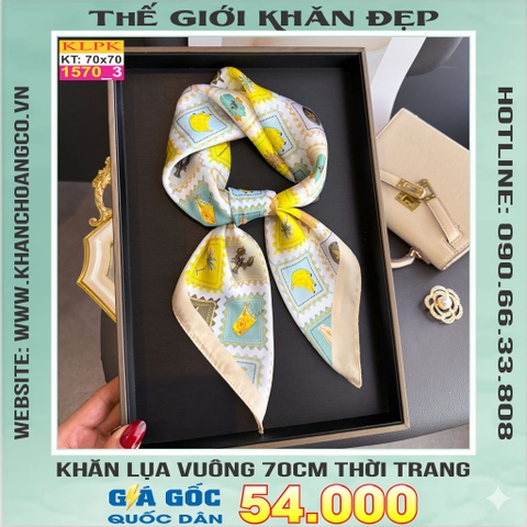 Khăn Phụ Kiện Lụa Vuông 70cm - Thế Giới Khăn Đẹp C1022_3