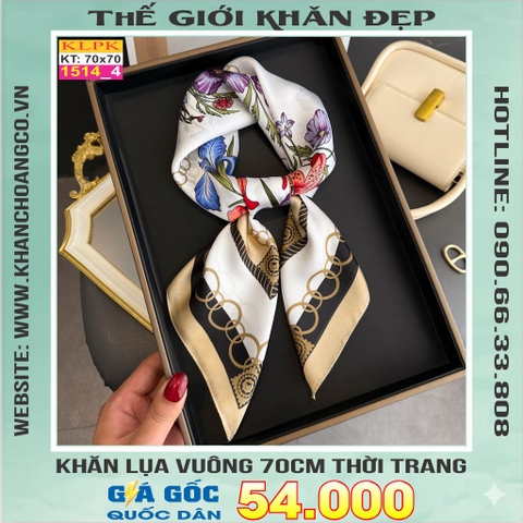 Khăn Phụ Kiện Lụa Vuông 70cm - Thế Giới Khăn Đẹp C1019_4