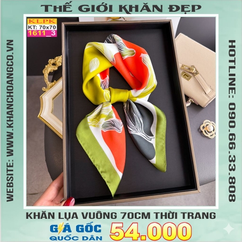 Khăn Phụ Kiện Lụa Vuông 70cm - Thế Giới Khăn Đẹp C1002_3