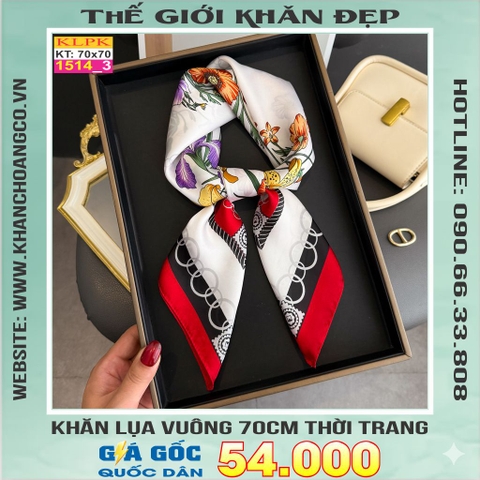 Khăn Phụ Kiện Lụa Vuông 70cm - Thế Giới Khăn Đẹp C1019_3