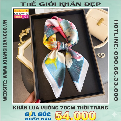 Khăn Phụ Kiện Lụa Vuông 70cm - Thế Giới Khăn Đẹp C1031_4