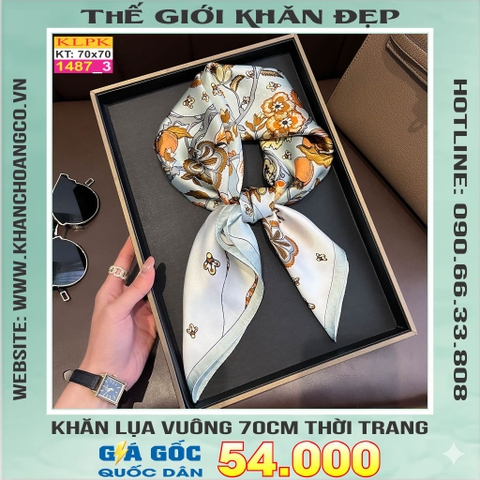 Khăn Phụ Kiện Lụa Vuông 70cm - Thế Giới Khăn Đẹp C1017_3