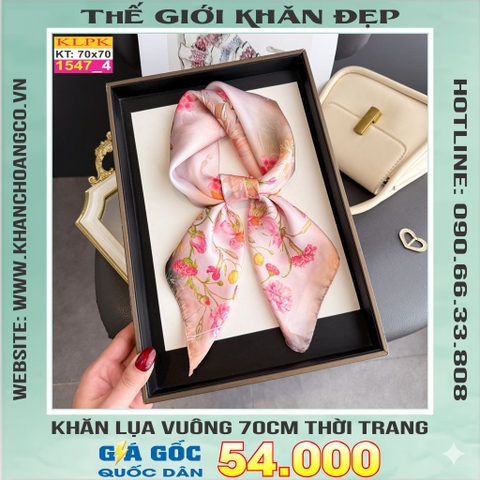 Khăn Phụ Kiện Lụa Vuông 70cm - Thế Giới Khăn Đẹp C1007_4