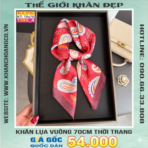 Khăn Phụ Kiện Lụa Vuông 70cm - Thế Giới Khăn Đẹp C1003_4