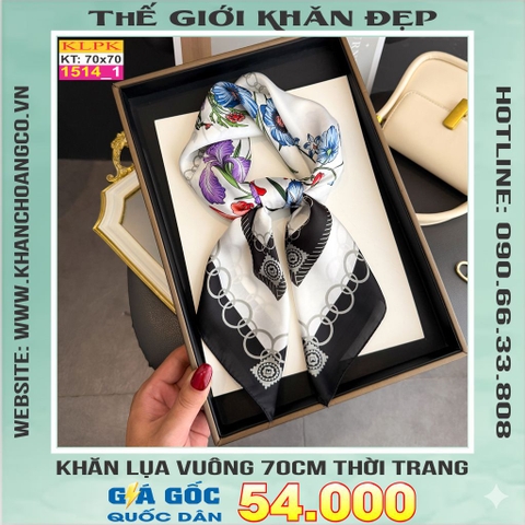 Khăn Phụ Kiện Lụa Vuông 70cm - Thế Giới Khăn Đẹp C1019_1