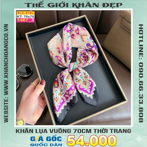 Khăn Phụ Kiện Lụa Vuông 70cm - Thế Giới Khăn Đẹp C1027_3