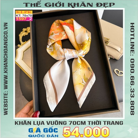 Khăn Phụ Kiện Lụa Vuông 70cm - Thế Giới Khăn Đẹp C1061_2
