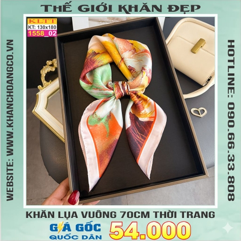 Khăn Phụ Kiện Lụa Vuông 70cm - Thế Giới Khăn Đẹp C1031_2
