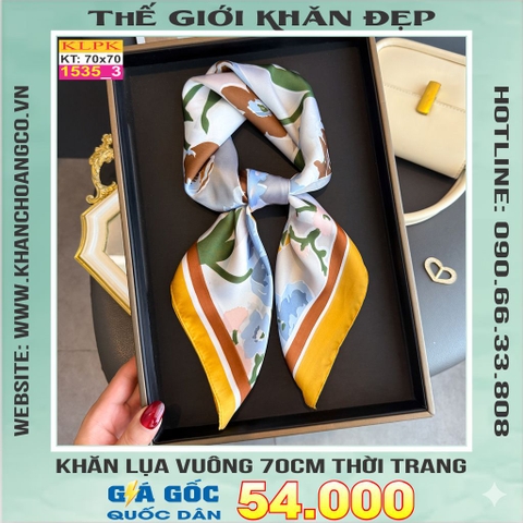 Khăn Phụ Kiện Lụa Vuông 70cm - Thế Giới Khăn Đẹp C1023_3