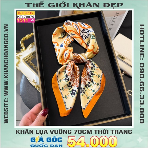Khăn Phụ Kiện Lụa Vuông 70cm - Thế Giới Khăn Đẹp C1038_4
