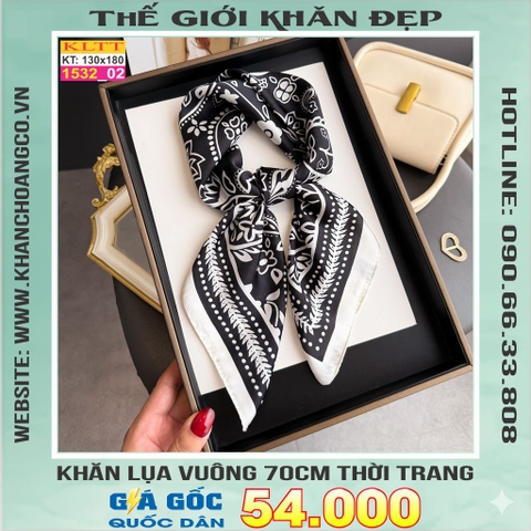 Khăn Phụ Kiện Lụa Vuông 70cm - Thế Giới Khăn Đẹp C1029_2