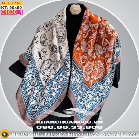 Khăn Phụ Kiện Lụa Vuông 90cm - Thế Giới Khăn Đẹp - C1020_1