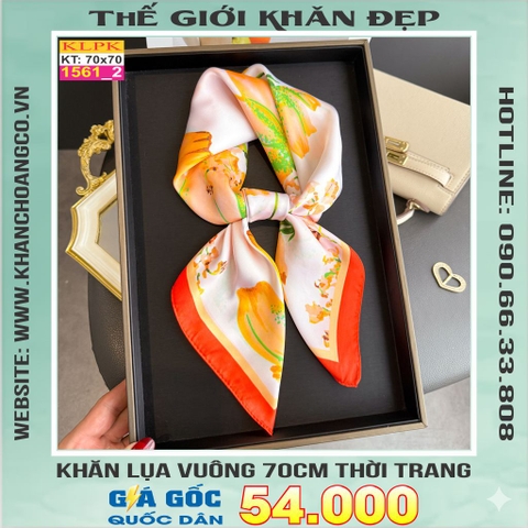 Khăn Phụ Kiện Lụa Vuông 70cm - Thế Giới Khăn Đẹp C1048_2