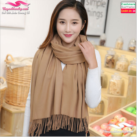 Khăn Choàng Cashmere Trơn Màu Cao Cấp Cashmere2424
