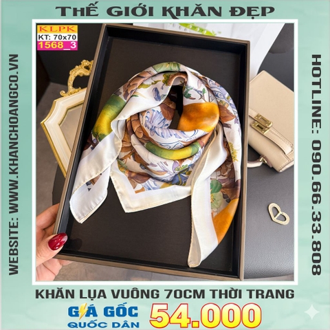 Khăn Phụ Kiện Lụa Vuông 70cm - Thế Giới Khăn Đẹp C1011_3