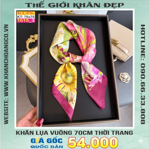 Khăn Phụ Kiện Lụa Vuông 70cm - Thế Giới Khăn Đẹp C1062_3