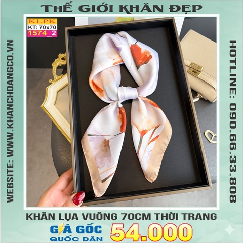 Khăn Phụ Kiện Lụa Vuông 70cm - Thế Giới Khăn Đẹp C1053_2