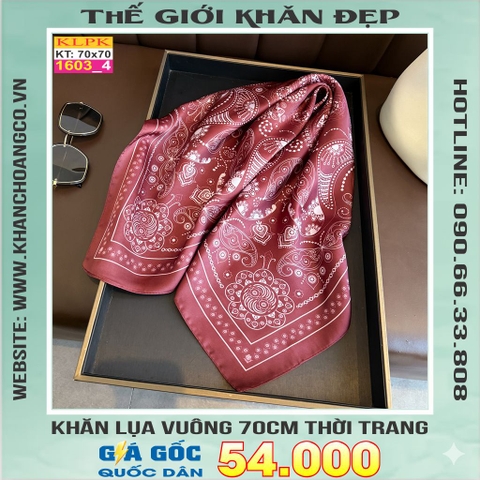 Khăn Phụ Kiện Lụa Vuông 70cm - Thế Giới Khăn Đẹp C1021_4