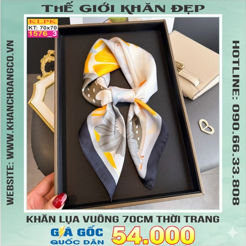 Khăn Phụ Kiện Lụa Vuông 70cm - Thế Giới Khăn Đẹp C1005_3