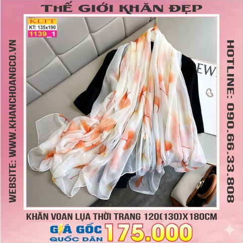 Khăn Lụa Tơ Tằm Thế Giới Khăn Đẹp cao cấp KLTT 13901