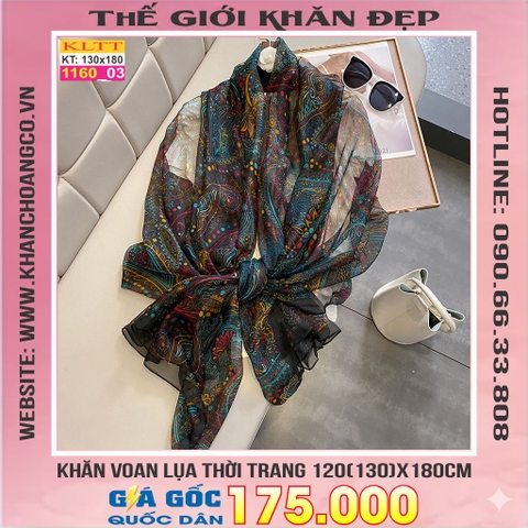 Khăn Lụa Tơ Tằm Thế Giới Khăn Đẹp cao cấp KLTT 16003
