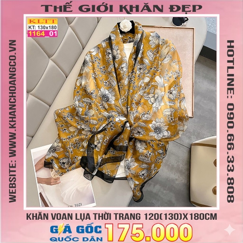 Khăn Lụa Tơ Tằm Thế Giới Khăn Đẹp cao cấp KLTT 16401