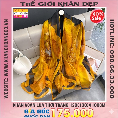 Khăn Lụa Tơ Tằm Thế Giới Khăn Đẹp cao cấp KLTT 16901