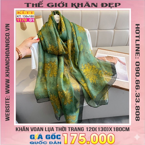 Khăn Lụa Tơ Tằm Thế Giới Khăn Đẹp cao cấp KLTT 17001