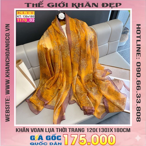 Khăn Lụa Tơ Tằm Thế Giới Khăn Đẹp cao cấp KLTT 17002