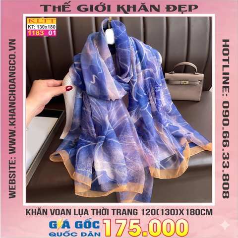 Khăn Lụa Tơ Tằm Thế Giới Khăn Đẹp cao cấp KLTT 18301