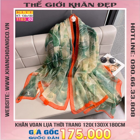 Khăn Lụa Tơ Tằm Thế Giới Khăn Đẹp cao cấp KLTT 18302
