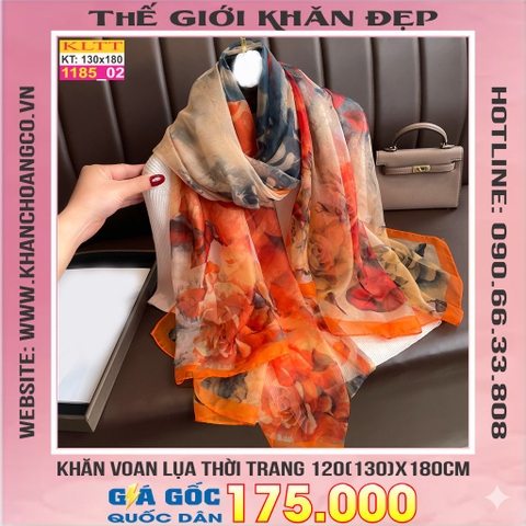 Khăn Lụa Tơ Tằm Thế Giới Khăn Đẹp cao cấp KLTT 18502