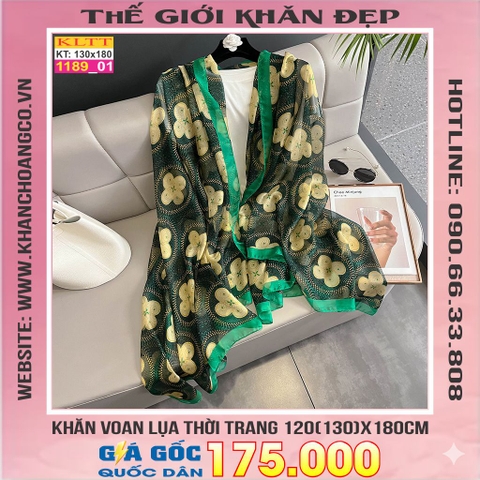 Khăn Lụa Tơ Tằm Thế Giới Khăn Đẹp cao cấp KLTT 18901