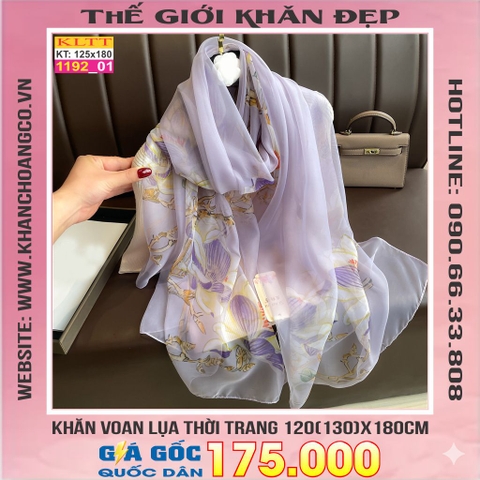 Khăn Lụa Tơ Tằm Thế Giới Khăn Đẹp cao cấp KLTT 19201