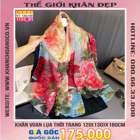 Khăn Lụa Tơ Tằm Thế Giới Khăn Đẹp cao cấp KLTT 19501