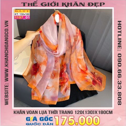 Khăn Lụa Tơ Tằm Thế Giới Khăn Đẹp cao cấp KLTT 19701
