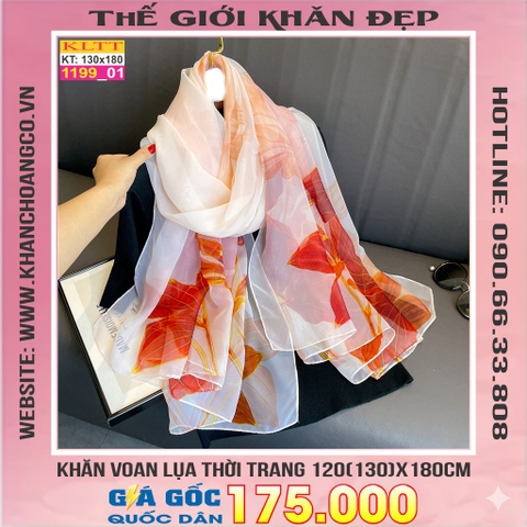 Khăn Lụa Tơ Tằm Thế Giới Khăn Đẹp cao cấp KLTT 19901
